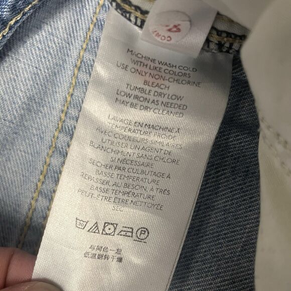 Free People We The Free Stovepipe High Rise Jean Out West Crop Distressed Sz 28 - Picture 9 of 16